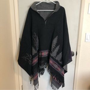 Vintage Southwestern Wool Poncho